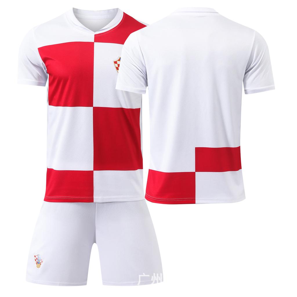2425 Croatia Home and Away Jersey Cross-border Children's Football Jersey Set No. 10 Modric Adult Short Sleeve