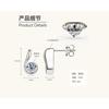 Silvere Glam Korean Version 6-character Note Moissanite Ear Studs With A High-end Design S925 Silver Ear Accessory
