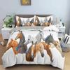 Horse Animal 3D Bedding Double Bed Duvet Cover Set for Adults Soft Home Textile No Sheet Full King Size Decor Bedroom Textile