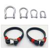 D-Rings Screw In Shackle Horseshoe Buckle Horseshoe Shape D Rings D-Shaped Metal Hoop Replacement for DIY Leather Crafts