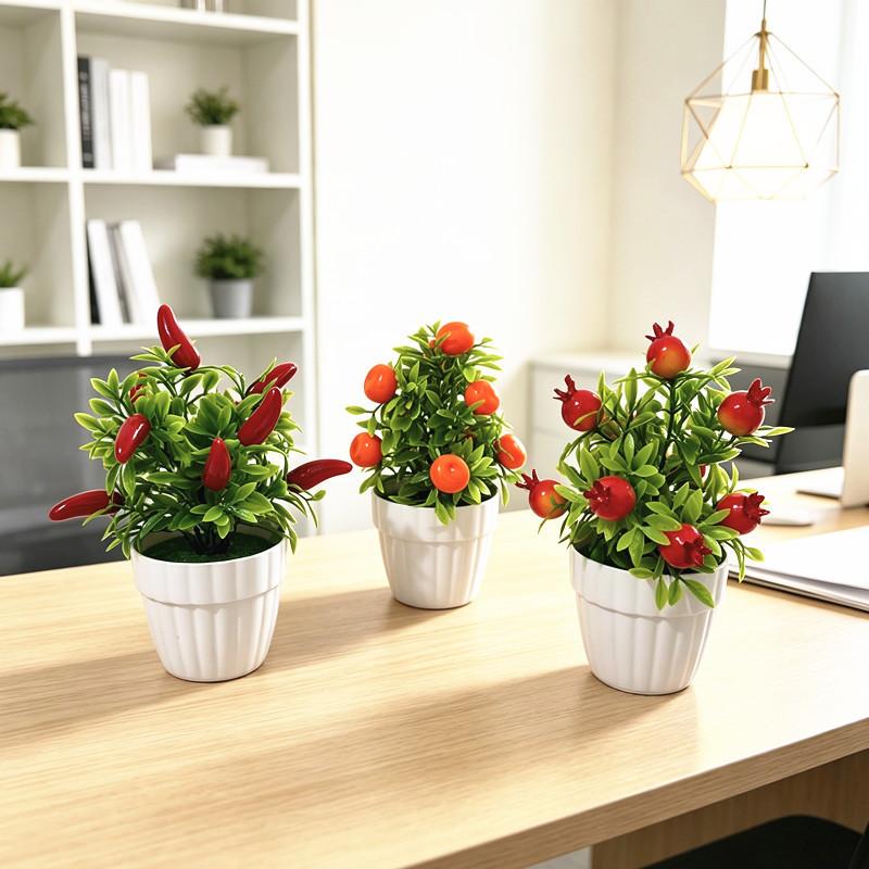 Faux Fruit Tree Decor With Foam And Plastic For Home And Event Display