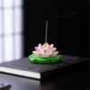 62KD Decorative Incenses Burners Rotating Lotuses Relaxation Ornament