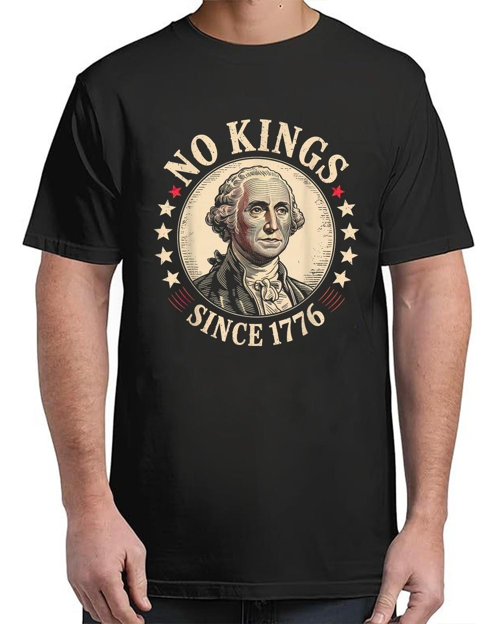 No Kings In America Funny Adult S-4XL T-Shirt S