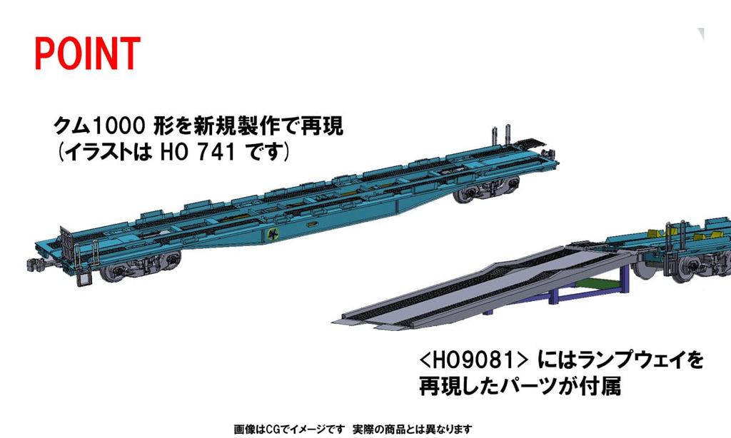 TOMIX HO Gauge Private Freight Car Kumu 1000 Type HO741 Railway Model Freight Car