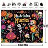 1 Piece, Day of the Dead Decoration, Polyester Fabric, Day of the Dead Background Banner, Skull Background Banner