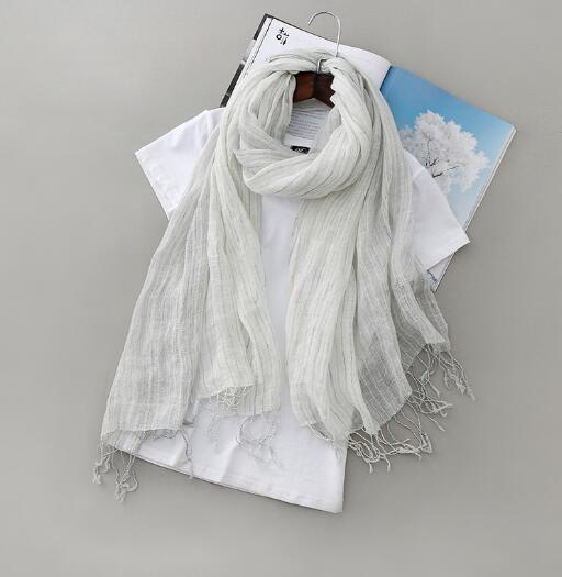 

Новый японский шарф из 100% льна, модный полосатый хлопково-льняной платок, летний пляжный солнцезащитный шарф, 70x170см 70X170CM