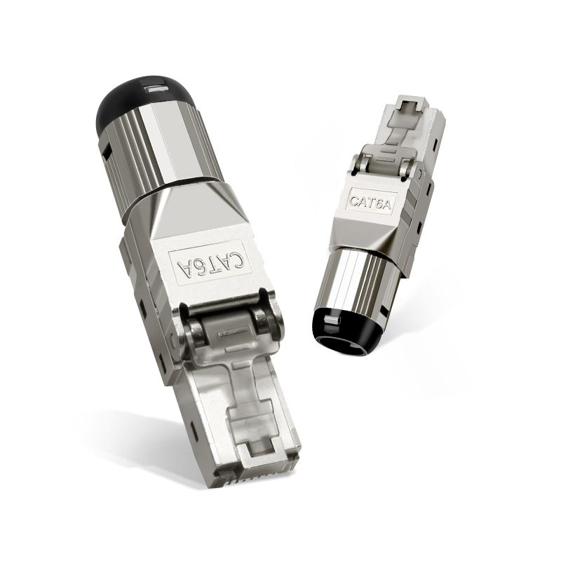 [ZYAS]1Pcs RJ45 Shielded Toolless Modular Termination Plug RJ45 Cat8 Cat7 Cat6A Connector 2000MHz 40G LAN Cable For 22AWG-24AWG