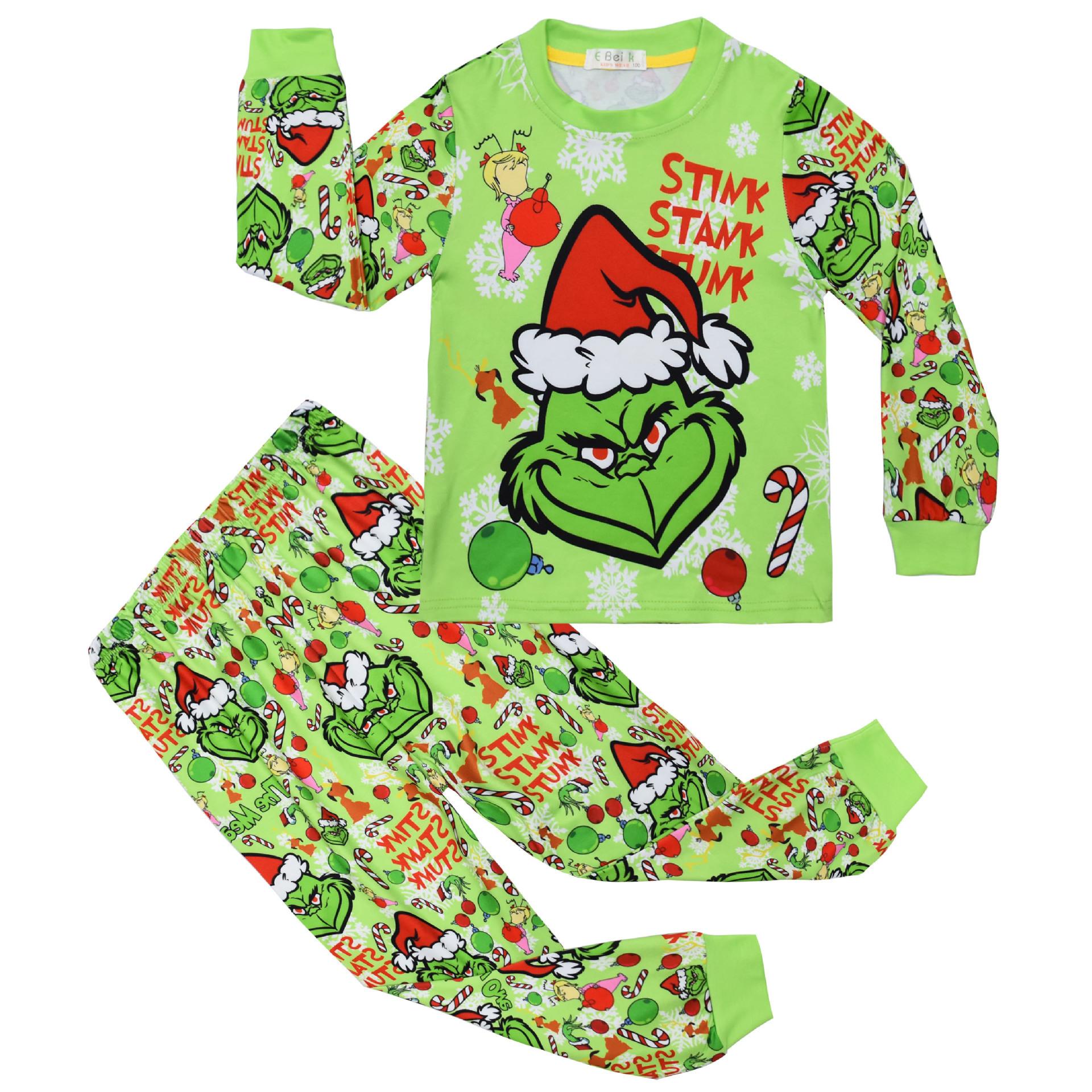 Long-Sleeved Set, Animated Cartoon Digital Printing, Middle-Aged And Older Children S Daily Loungewear, Long-Sleeved Set 81021. 110