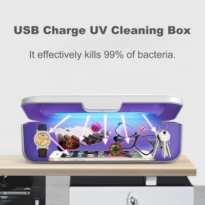 UV-Sterilisationsbox, tragbarer UV-Reiniger mit Digitalanzeige, 6-minütige Reinigungszeit, USB-Aufladung, multifunktionaler Telefonreiniger