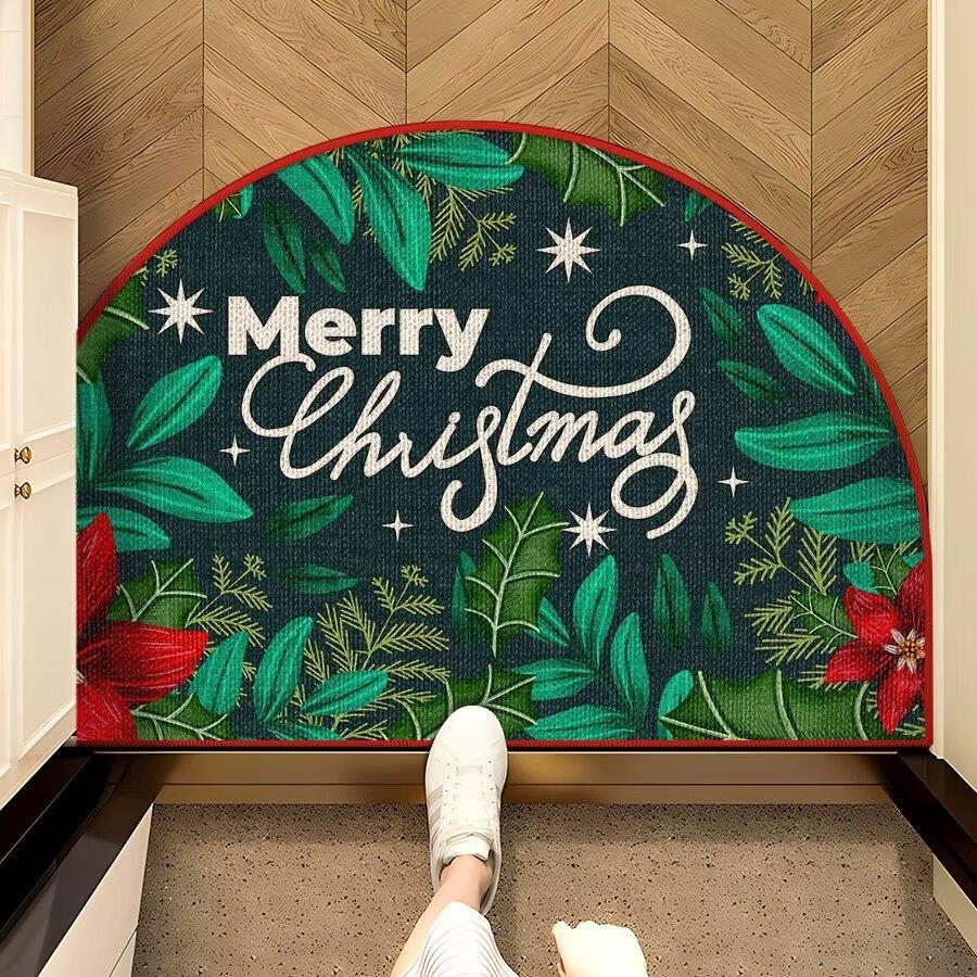 

Коврик для входной двери с шелковым кольцом, нескользящий коврик для удаления пыли, коврик для входа, коврик для двери, рождественский коврик для дома 40 * 60CM [silk ring]