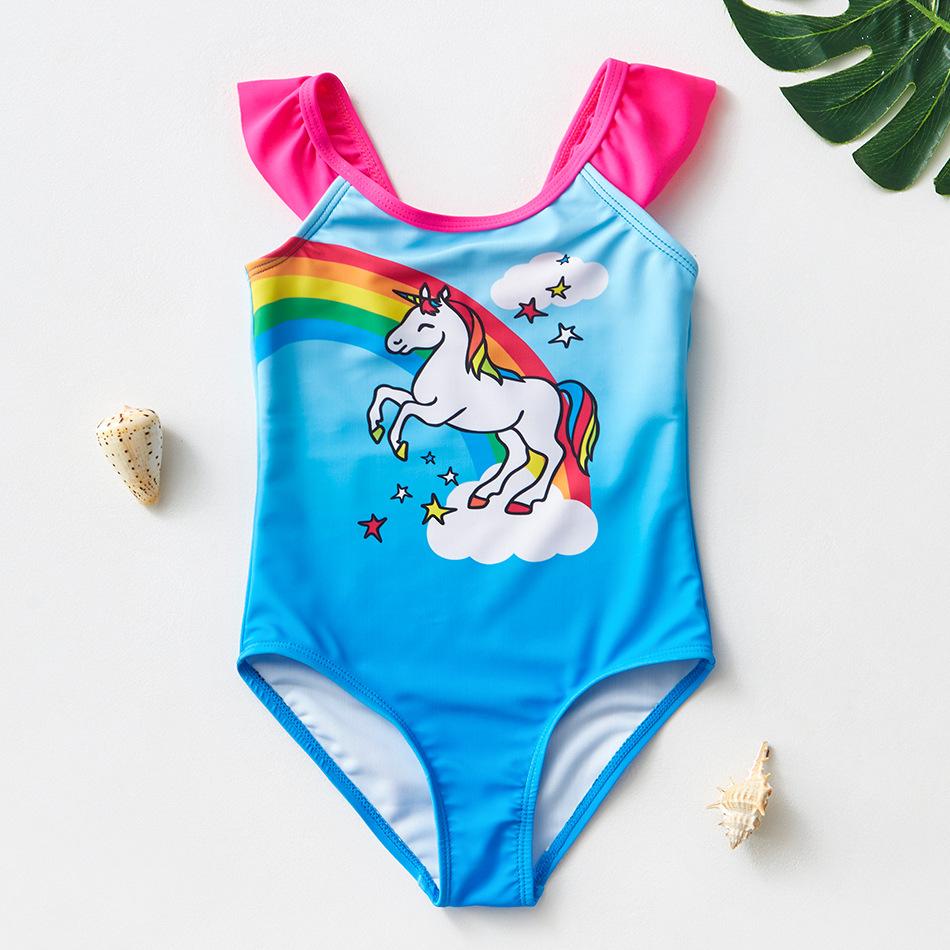 Infant Baby Girls Swimsuit Toddler Sleeveless Mermaid Fish Scale One Piece Swimwear Bikini Children Swimwear Kids Bathing Suit