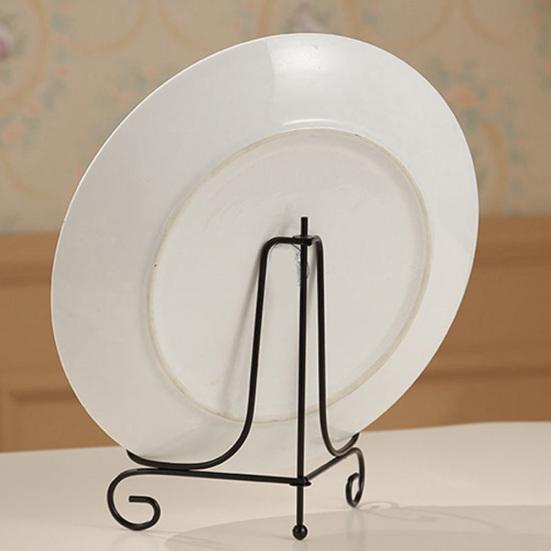 Plate Holder Retro Style Decorative Iron All-Purpose Bowl Plate Photo Picture Frame Rack for Home