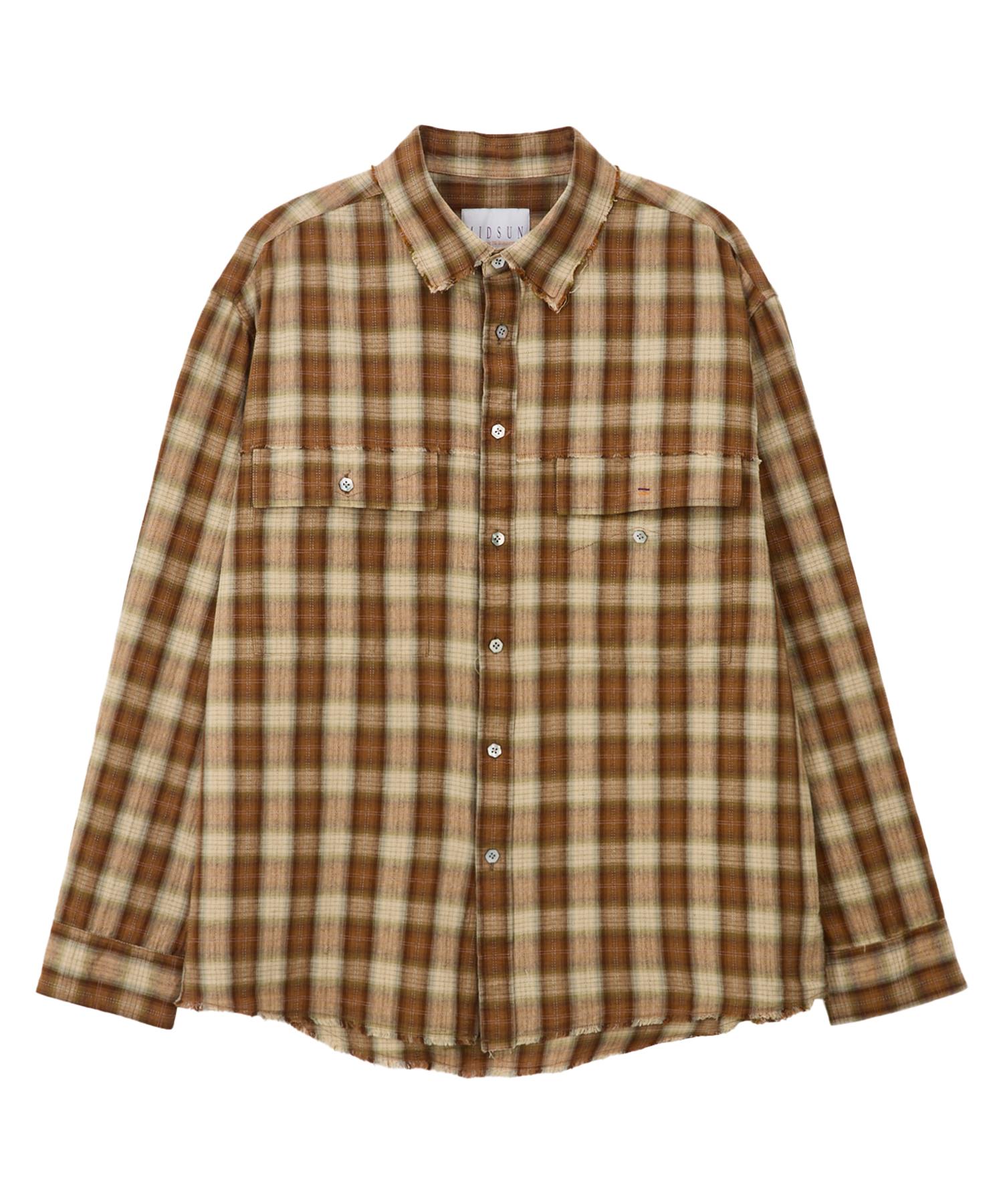 Mid Sun Cut Off Jeunesse Shirt-Beige Blue/M