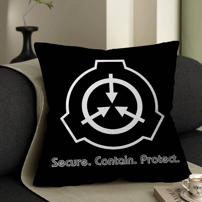 Popular Foundation Scp F-Foundation Pillow Covers Sofa Decorative Home Double-Sided Printing Short Plush Cute Cushion Cover