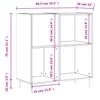 Record Cabinet Gray Sonoma 84.5 x 38 x 89 cm Engineered Wood