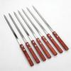 SMVP Stainless Steel Flat BBQ Skewers with Wooden Handle (Set of 2)
