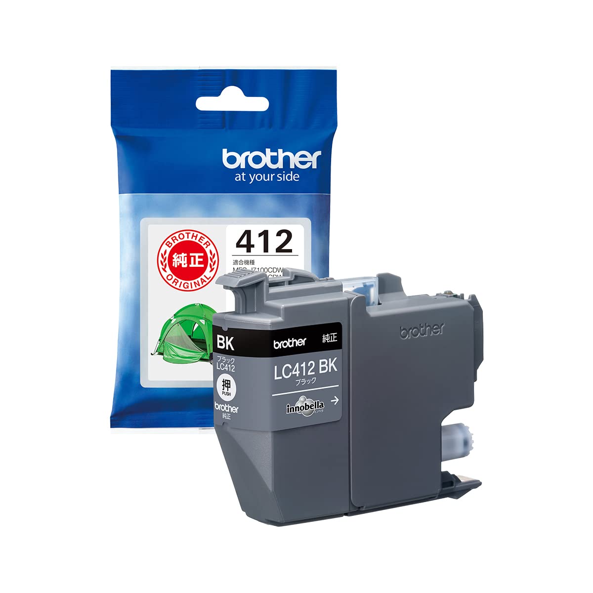 

Brother Industries BROTHER [Brother Genuine] Ink Cartridge Black LC412BK Compatible Models: MFC-J7300CDW, MFC-J7100CDW, etc. Small
