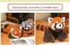 Raccoon, Fox, and Panda Plush Toy Zoo Set - Cute Cushion Gift for Parent-Child Bonding