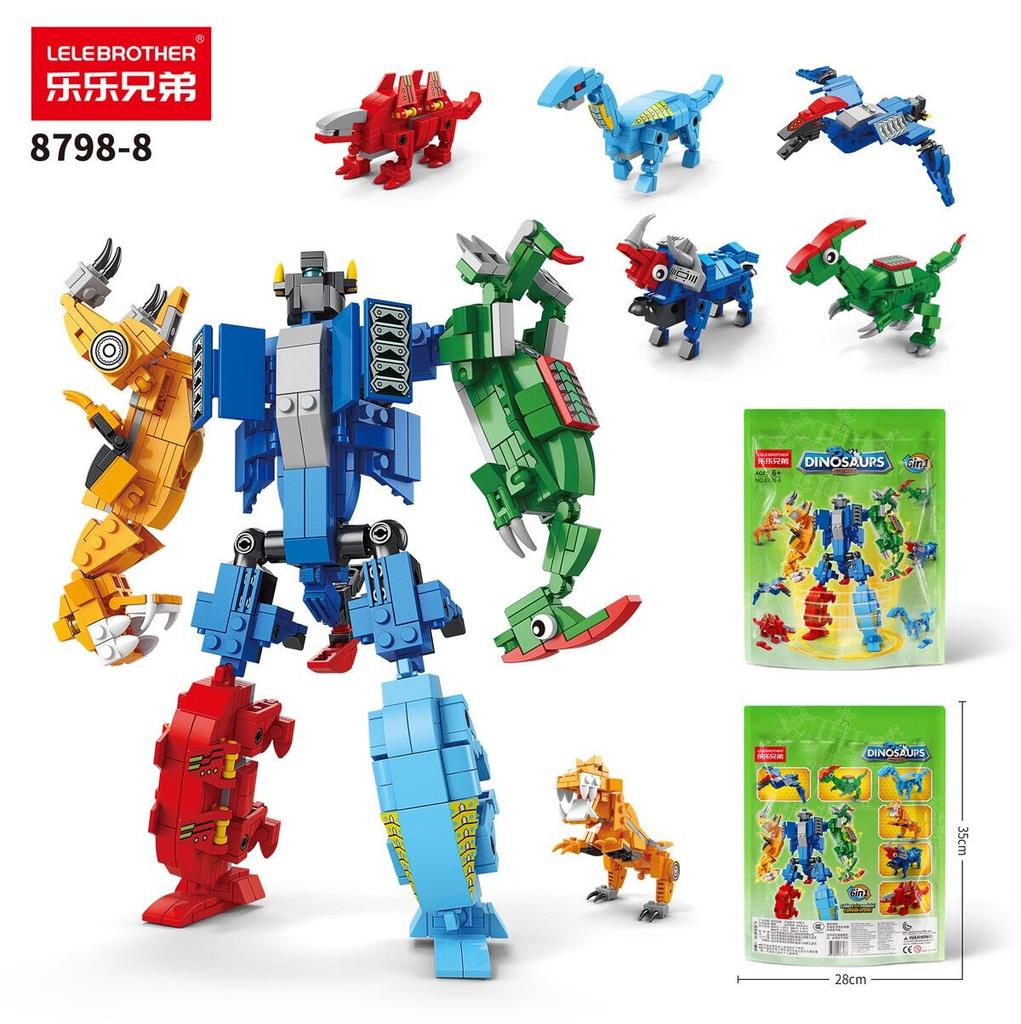 Transformační Robot Dinosaura Stavebnice Sestavit Deformace Dino Svět Stavebnice Figurky Kostky Vzdělávací Hračky