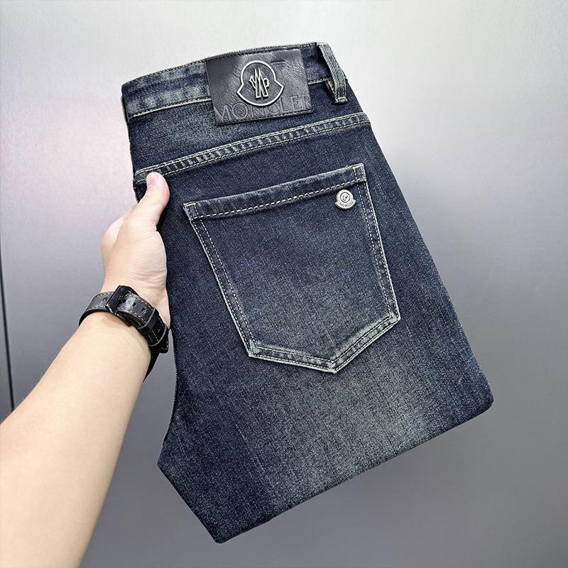 

Men s Slim Straight Elastic Retro Jeans - High-End Autumn/Winter Collection 31 королівський синій колір