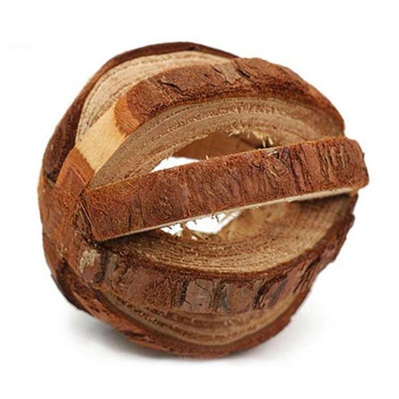 1Pc Natural Pine Dumbells Unicycle Bell Roller Chew Toys For Rabbits Guinea Pigs Rat