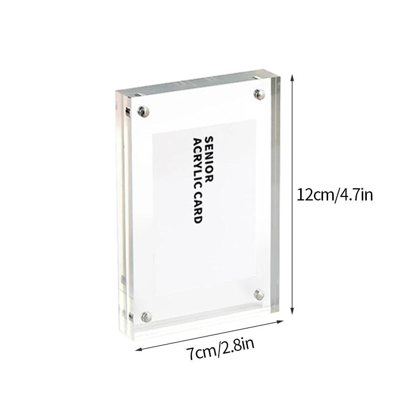 Acrylic Photo Frame Kpop Idol Photocard Hold Clear Picture Frame Mini Card Collect Book Photo Display Stand Desktop Decoration