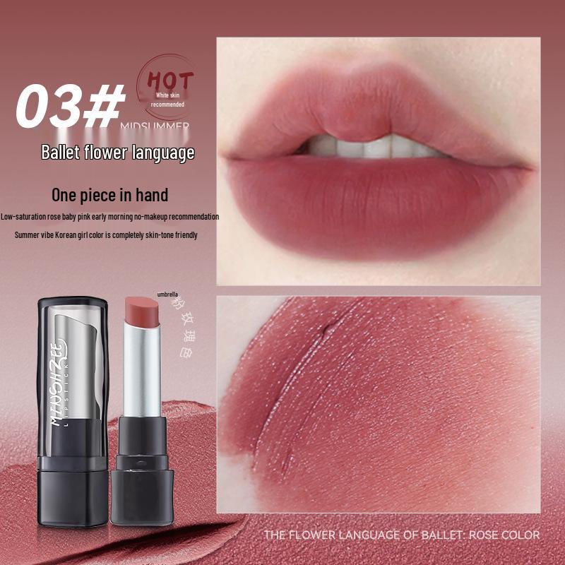 Mingxi Zhi Matte Velvet Lip Gloss - Long-lasting, Non-Transfer, Fade-Resistant Women's Lipstick.