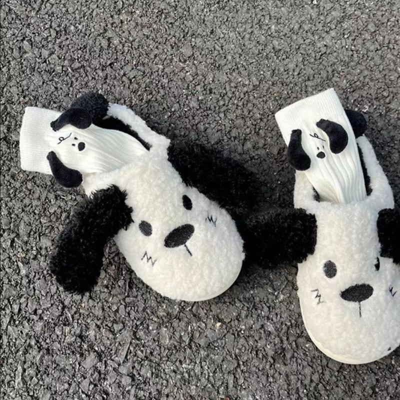 Womens Crew Socks ,LightWeight Thin Casual Calf Socks Cute Dog Ear Animal Socks Cotton Soft Stockings