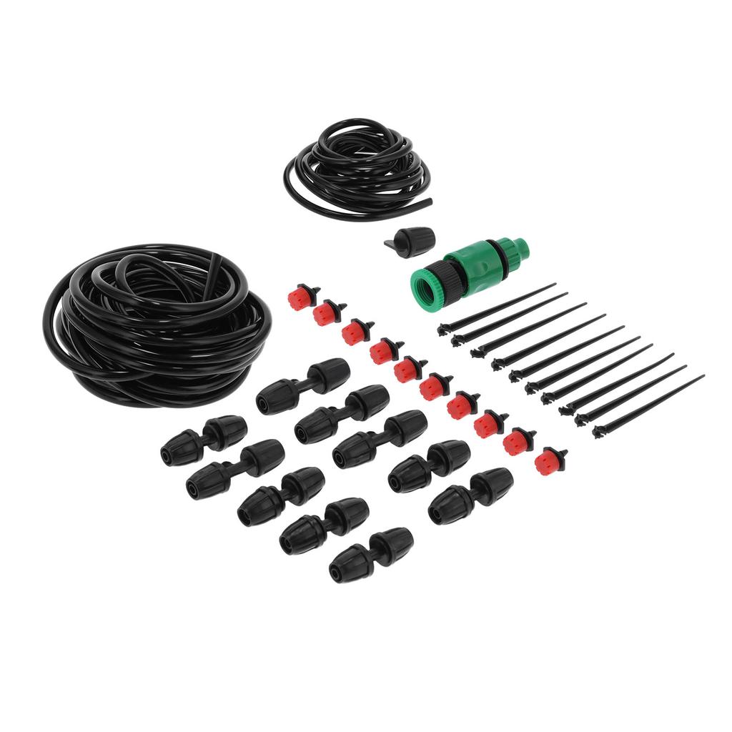 10m 8/11 Hose Adjustable Drippers Tee Kit Garden Automatic Watering Drip Irrigation System