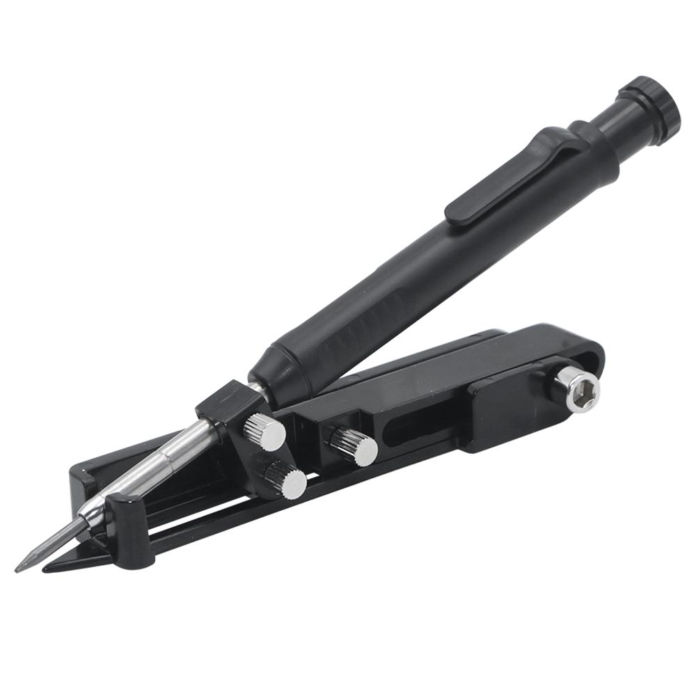 

Multi-function Metal Adjustable Profile Scribing Ruler Contour Gauge Scribe Compass Tool Scribing Tool DIY Woodworking Scriber