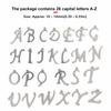 26pcs Silver DIY Letter Pendant Stainless Steel Metal Pendants Alphabet Charms  Jewelry Making