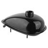 Durable Metal Black Motorized Bicycle 2L Fuel Gas Tank with Cap 80CC Cycling DIY Accessory