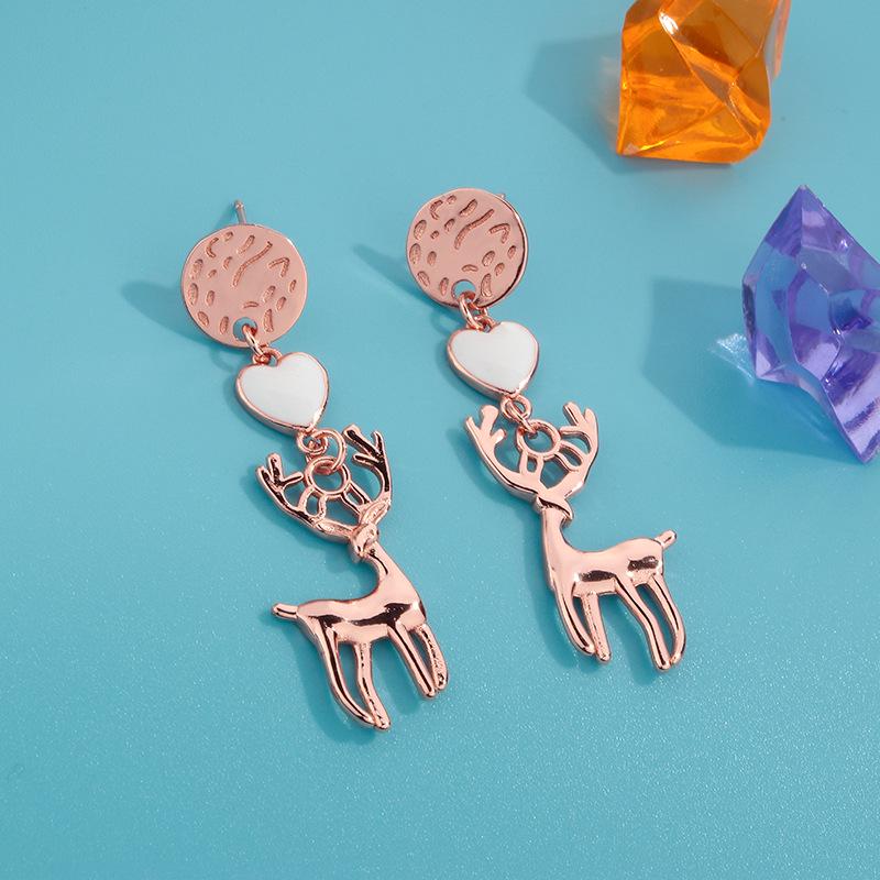 

Европейские и американские серьги-гвоздики с длинной кисточкой в виде оленя на Рождество - Модные ювелирные украшения