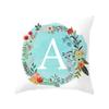 A-Z Letter Cushion Cover Blue Floral   Soft Throw Pillow Cover Decorative Sofa Pillow Case Pillowcase