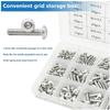 500 Pieces Stainless Steel Hex Socket Head Bolt Set M3/M4/M5 with Nuts and Washers for Industrial and Household Repair Use