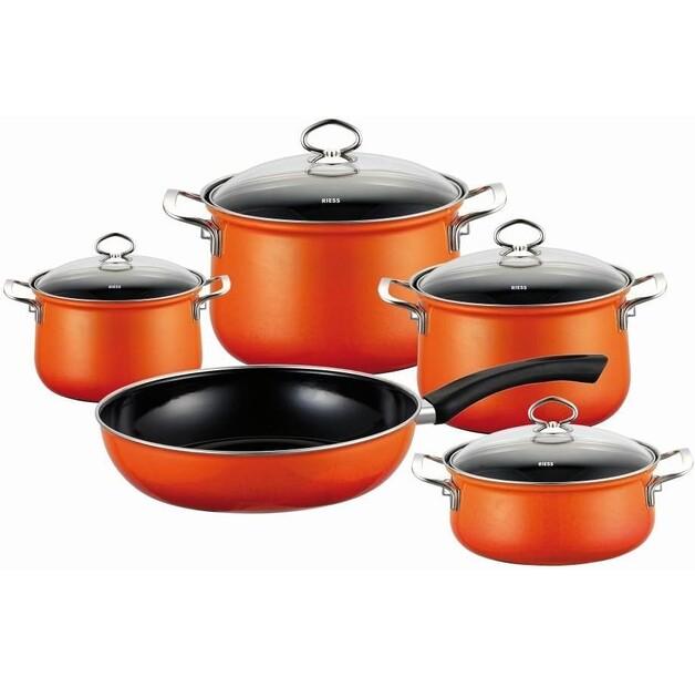 Набор эмалированной посуды Riess Nouvelle Corall, 5 предметов (0558-34)
