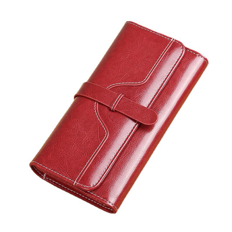 Women's Large Capacity Soft Leather Wallet with Multi-Card Holder