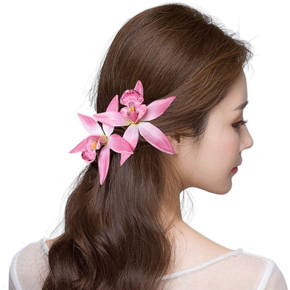 Böhmen Orchidee Entenschnabel Clip Blume Koreanischen Stil Haarnadeln Simulation Blume Haar Clip Gesicht Waschen