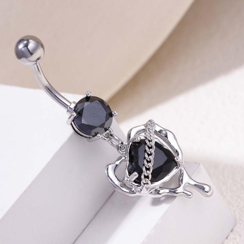 1Pcs 2026 Creative Heart-Shaped Spider Belly Button Ring – Stylish, Trendy Navel Piercing Jewelry