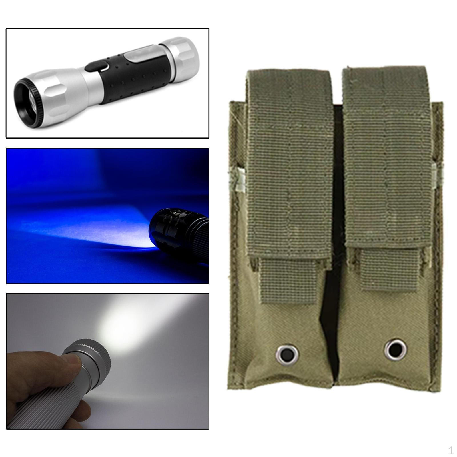 

Compact Flashlight Holder Utility Pouch for Outdoor Use with Belts зелений