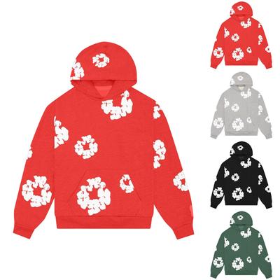 Sudadera con capucha para mujer y hombre, informal, con estampado retro, de manga larga