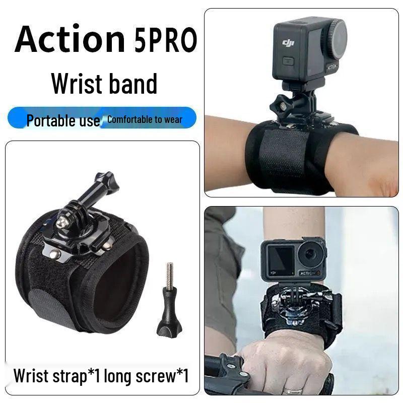 DJI Action5Pro/43 Camera Accessories: Chest Strap, Headband, Backpack Clip, Tempered Film, Helmet Strap