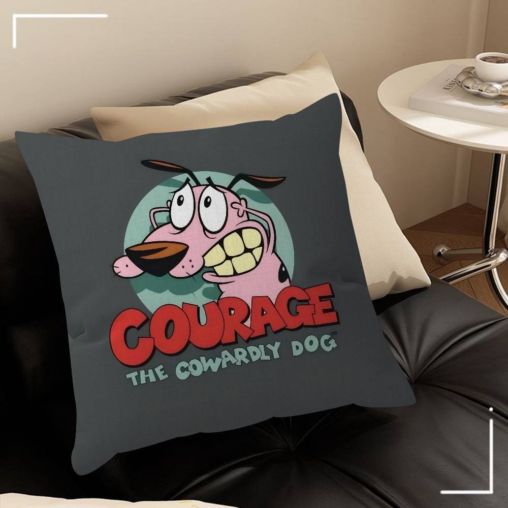 Movie C-Courage Cowardly Dog   Cushion Cover Car Throw Pillow Case For Sofa Car Christmas Gift 40x40cm 45x45cm