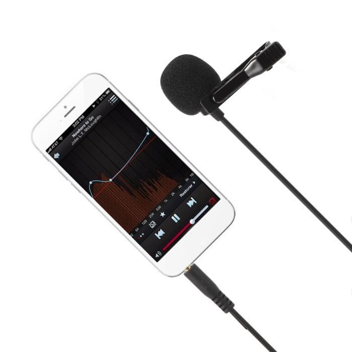 Microphone à pince mini micro de téléphone portable à revers instruments de musique omnidirectionnels -chd