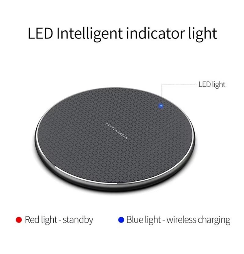 15W Wireless Charger Compatible with Apple & Samsung, 10W Desktop K8 Aluminum Alloy Charger