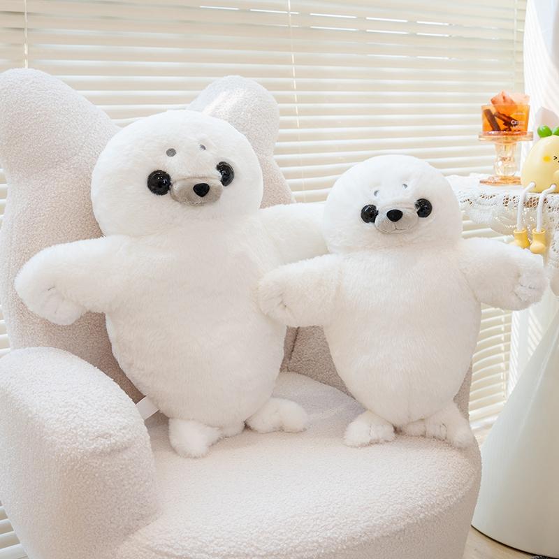 35/45CM New Kawaii Cartoon Simulation Anime Seal Filling Marine Animal Plush Toy for Children's Seal Handmade Doll Festival Gift