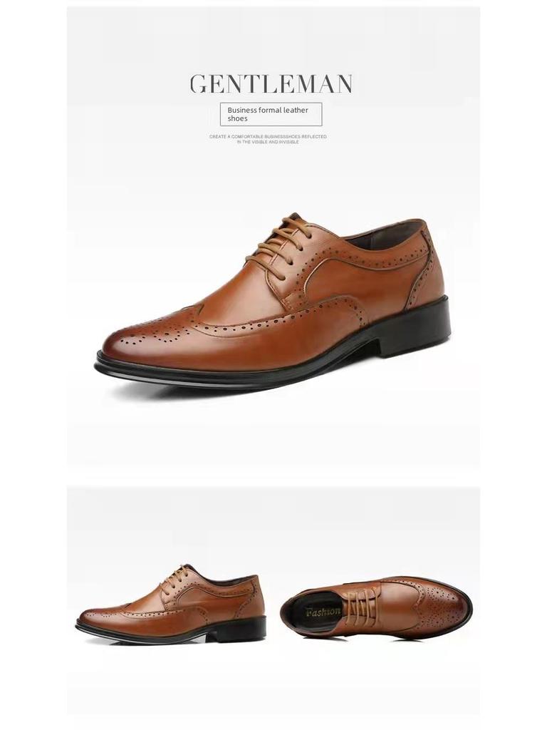 Herren Formelle Brogue Lederschuhe - Britischer Stil, Büro & Freizeit, Große Größen verfügbar