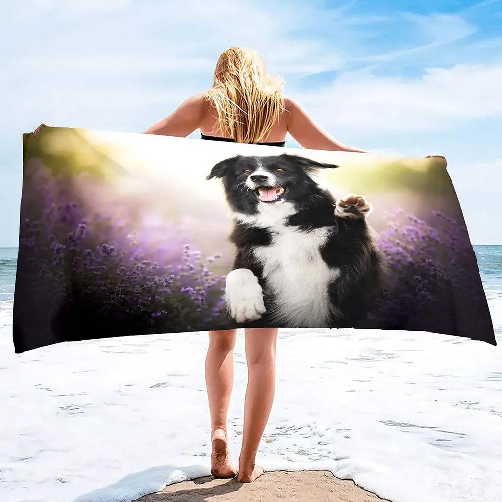 Strandtuch Schäferhund für Kinder & Erwachsene. Badetuch, Pooltuch, Campinghandtuch, Reisehandtuch Schnelltrocknend & Super Saugfähig Stranddecke Hundeliebhaber