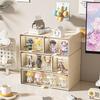 Schubladen-Desktop-Aufbewahrungsbox Transparent Visuell Staubdicht und Wasserdicht zur Aufbewahrung von Figuren und Büroabfällen
