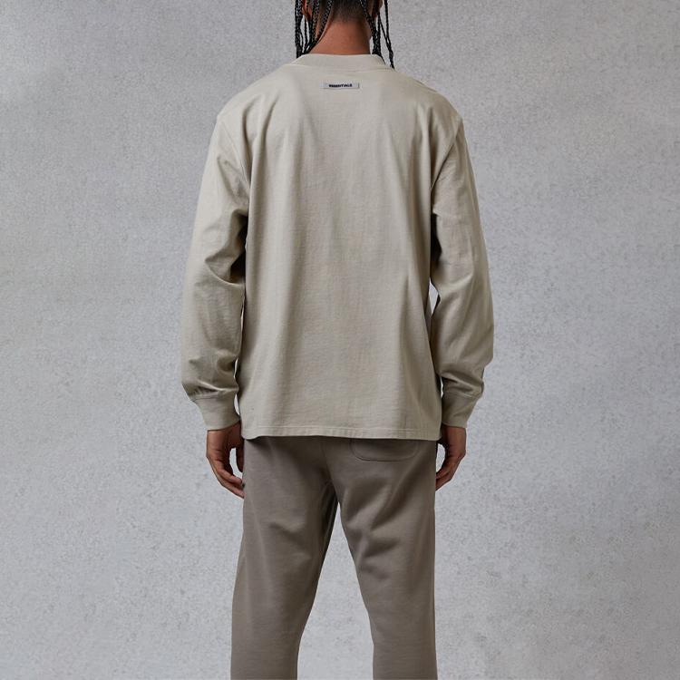 Fear of God Essentials Long-Sleeve T-Shirt Unisex Tops Olive FOG-FW20-201